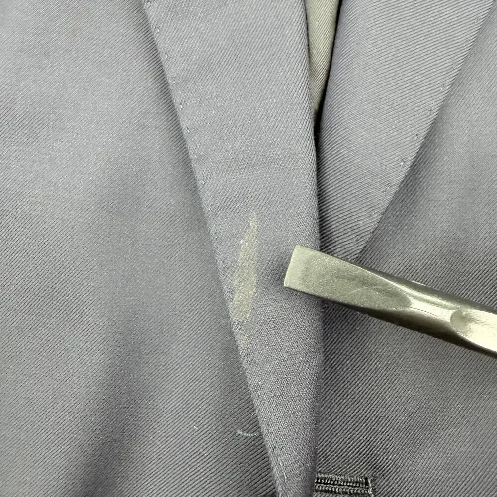 Isaia Napoli Wool Blazer Aquaspider Navy Sport Coat 54 Made in Italy Luxury
